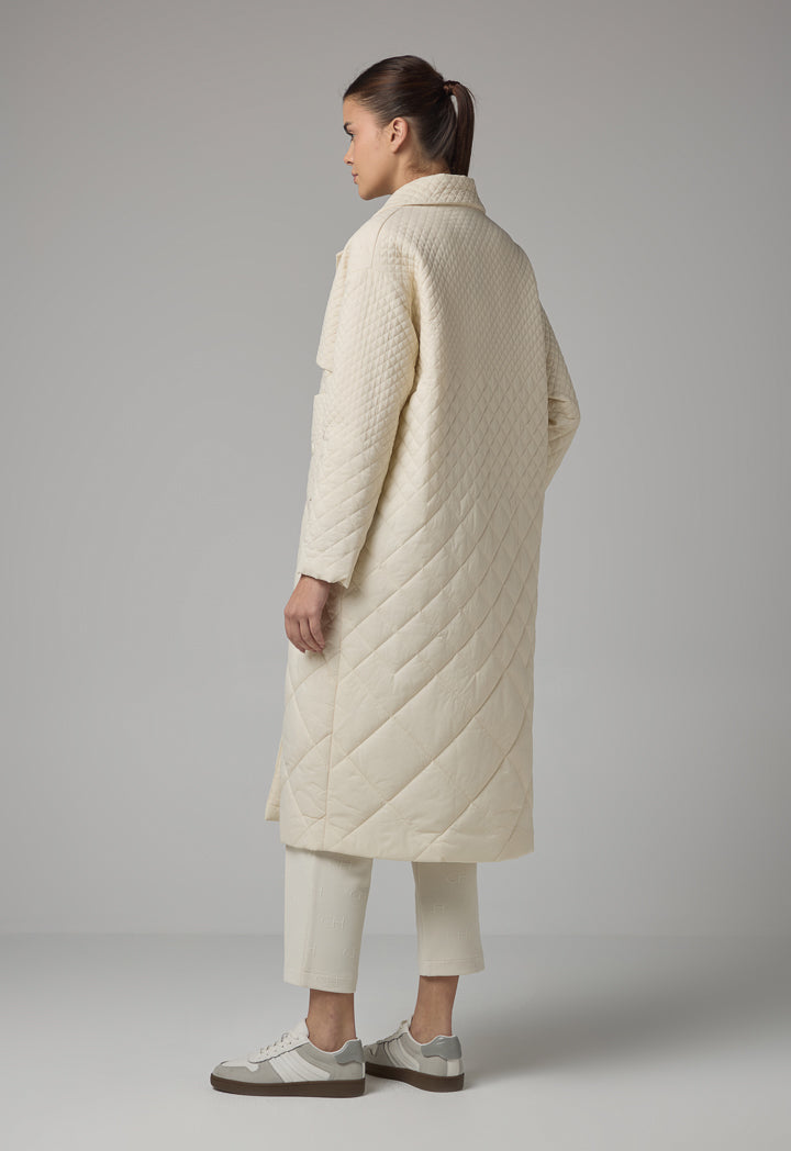 Choice Quilted Midi Winter Coat Sand