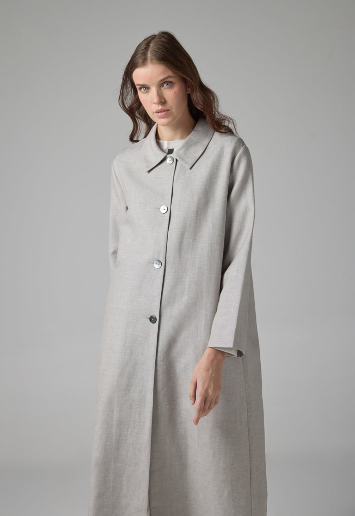 Choice Solid Long Sleeve Abaya Grey