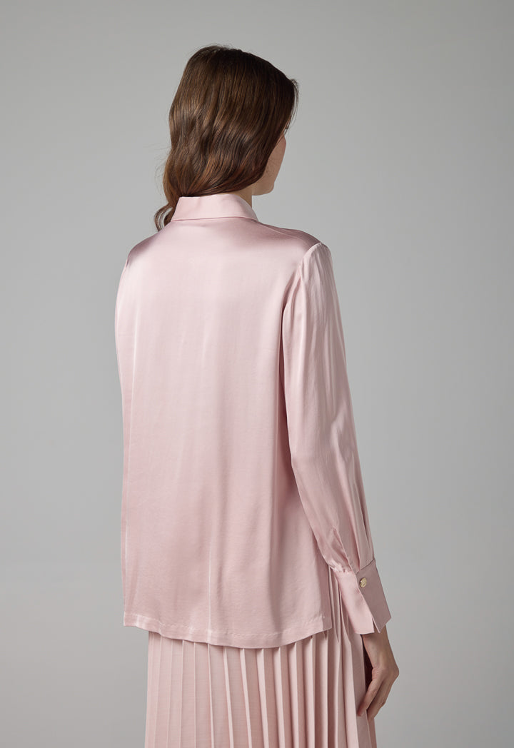 Choice Long Sleeve Basic Shirt Blush