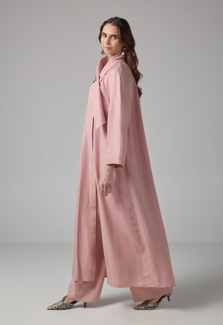 Choice Solid Long Raglan Sleeves Abaya Blush