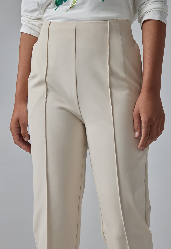 Choice Straight Leg Basic Trousers Cream