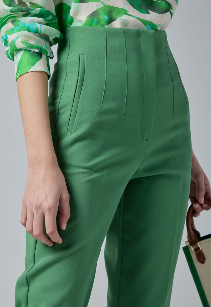 Choice Straight Leg Basic Trousers Green