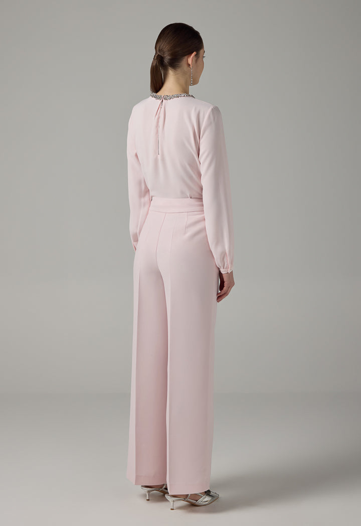 Choice Basic Wide Leg Trousers Pink