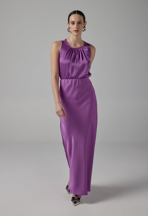 Choice Basic A-Line Maxi Skirt Purple