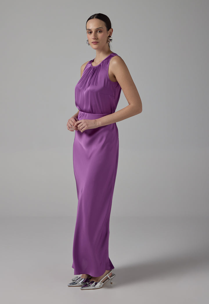 Choice Basic A-Line Maxi Skirt Purple