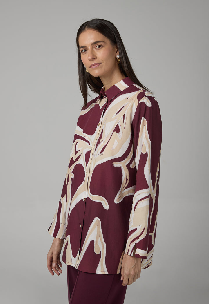 Choice Long Sleeves Printed Shirt Multi Color