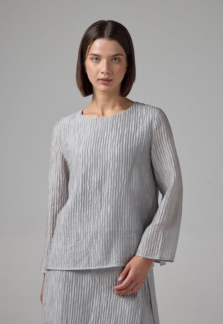 Choice Basic Textured Top Grey