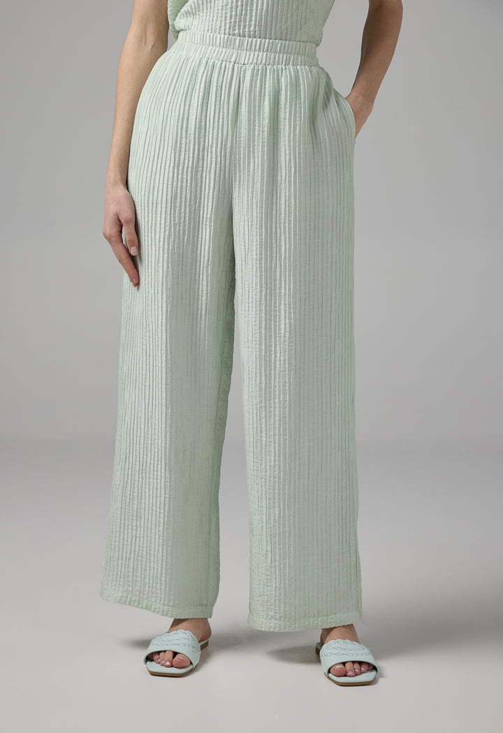Choice Elasticated Waist Straight Cut Trousers Mint