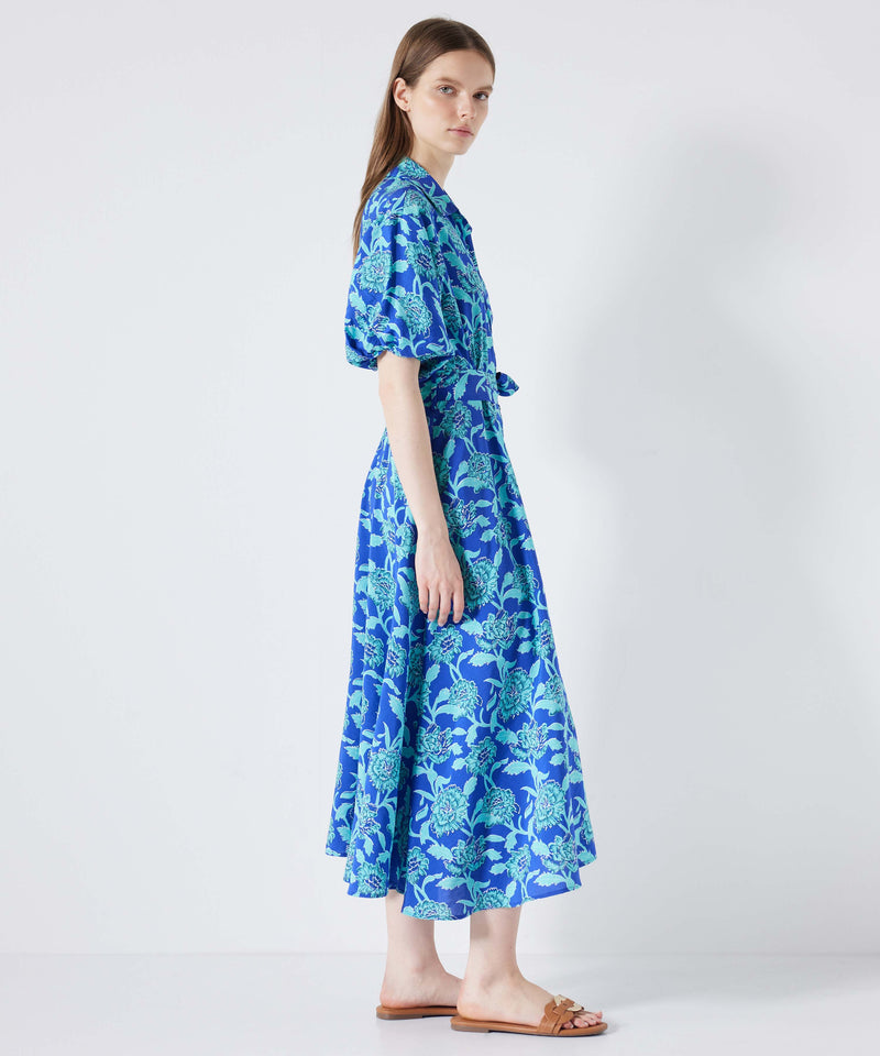 Ipekyol Flower Pattern Dress Blue