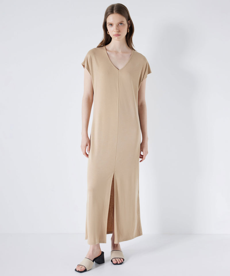 Ipekyol Casual Cut Dress With Slit Natural