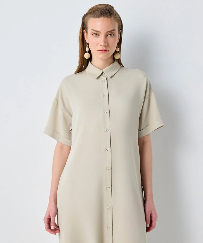 Ipekyol Relaxed Fit Shirt Dress Stone