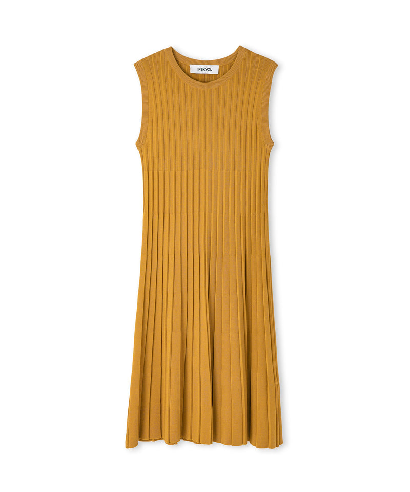 Ipekyol Pleated Knit Dress Saffron