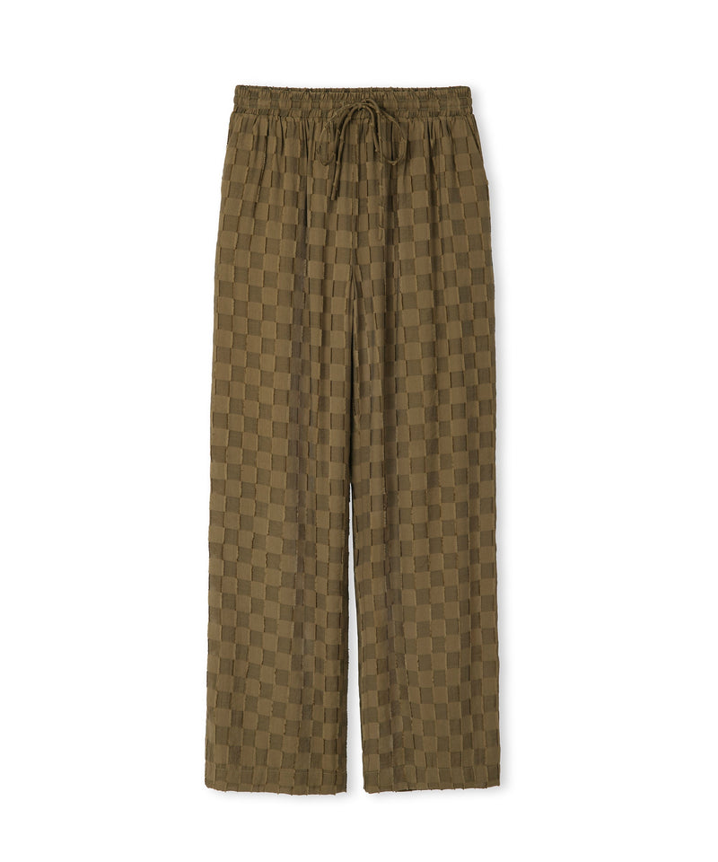 Ipekyol Checkered Pattern Trousers Khaki