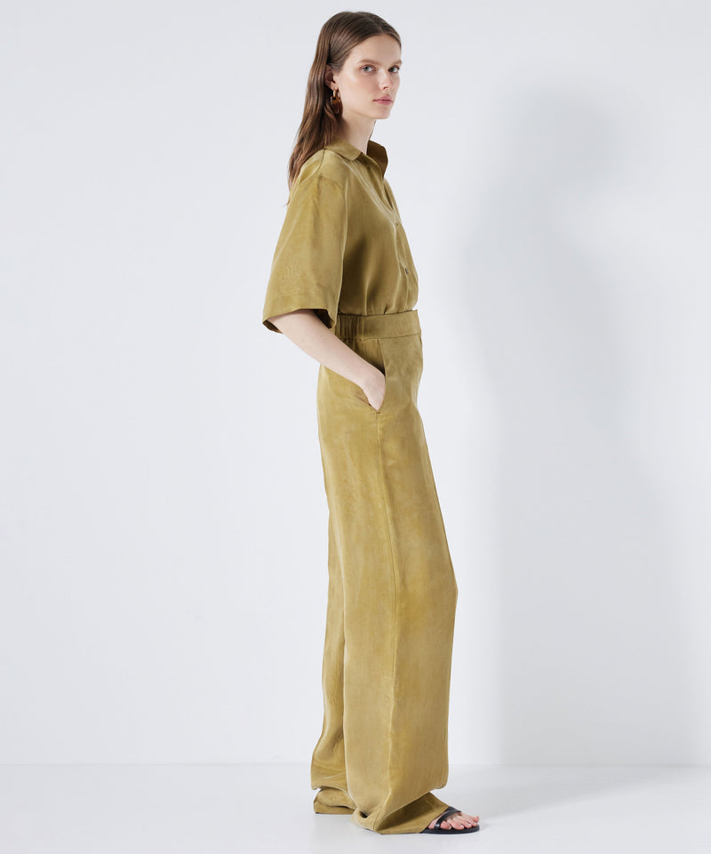 Ipekyol Wide Leg Fit Trousers Khaki