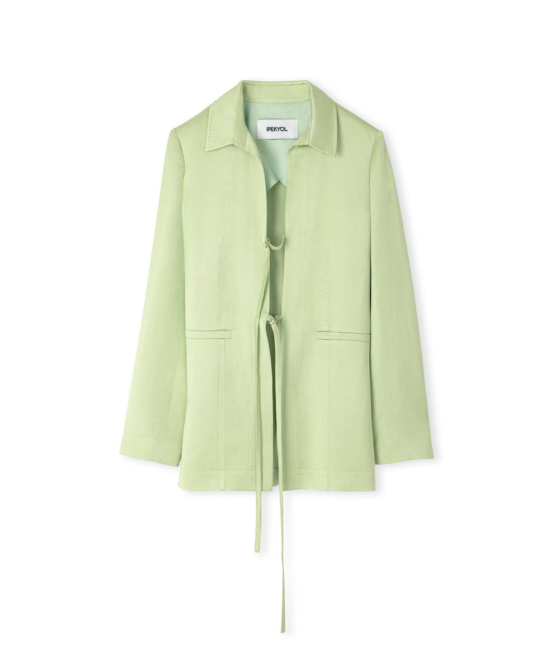 Ipekyol Front Tie Jacket Pistachio Green