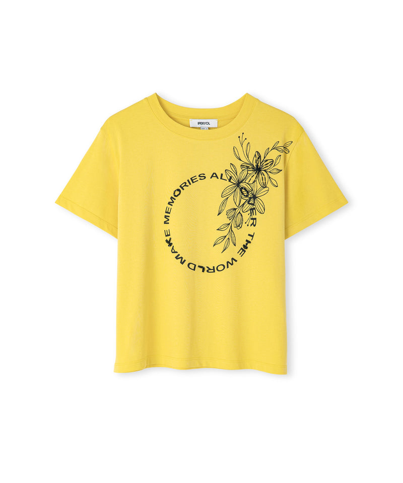 Ipekyol T-Shirt With Slogan And Visual Print Yellow