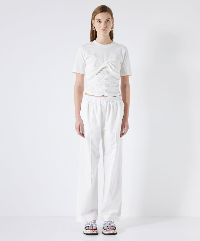 Ipekyol Draped T-Shirt White