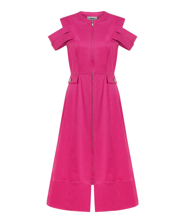 Ipekyol Detailed Sleeve Zip Up Dress Pink