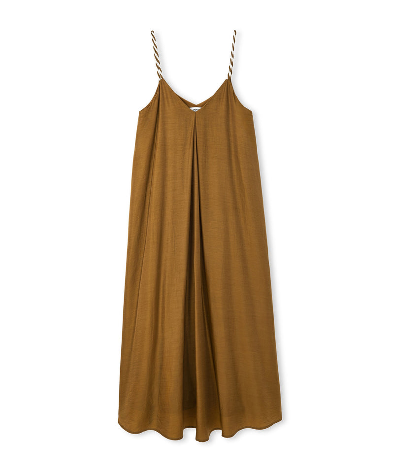 Ipekyol Contrast Wrap Strap Dress Tobacco