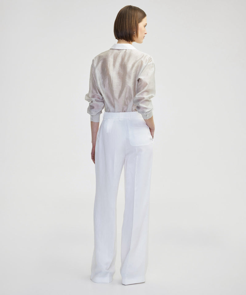 Ipekyol Wide Leg Fit Pocketed Trousers White
