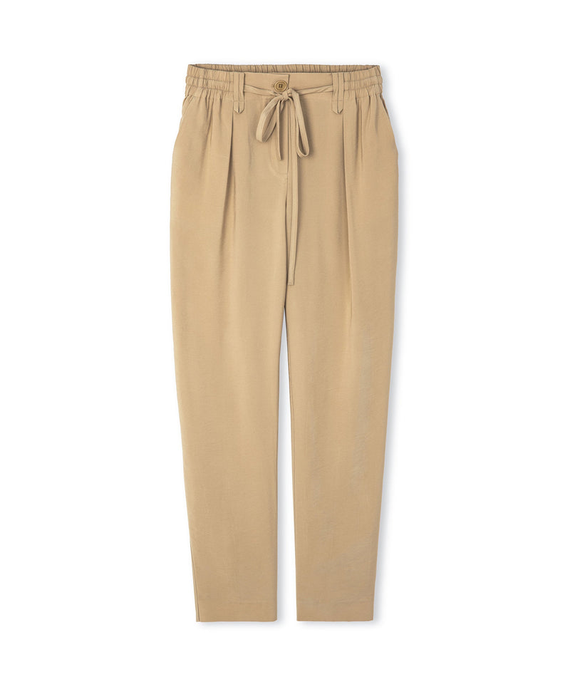 Ipekyol Elastic Waist Carrot Fit Trousers Natural