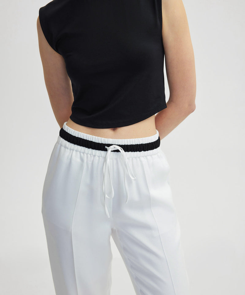 Ipekyol Contrast Waist Trousers Ecru