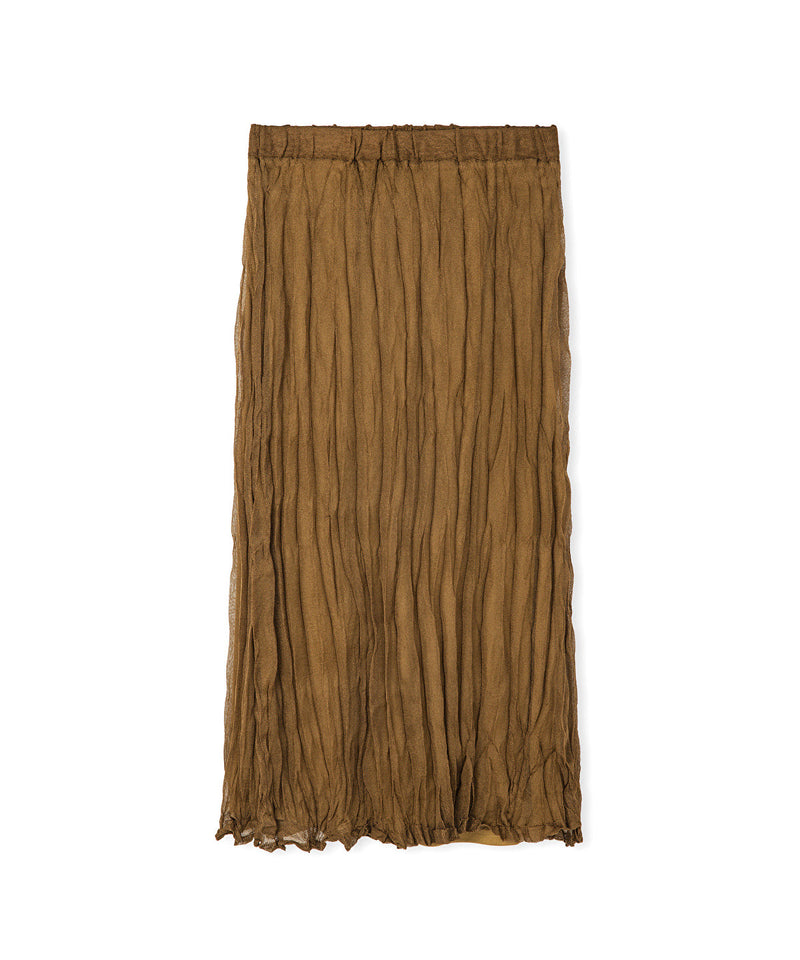 Ipekyol Wrinkled Look Midi Skirt Tobac