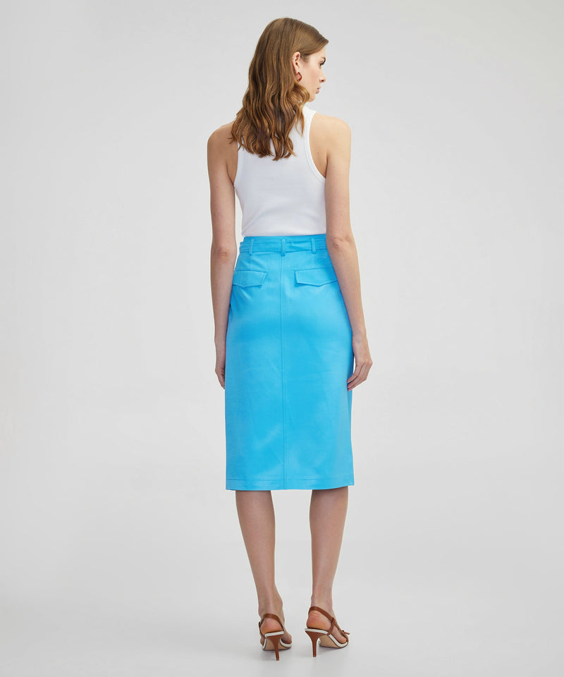 Ipekyol Belted Midi Skirt Blue