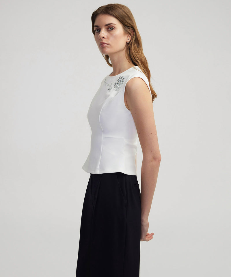 Ipekyol Strass Stone Printed Blouse White