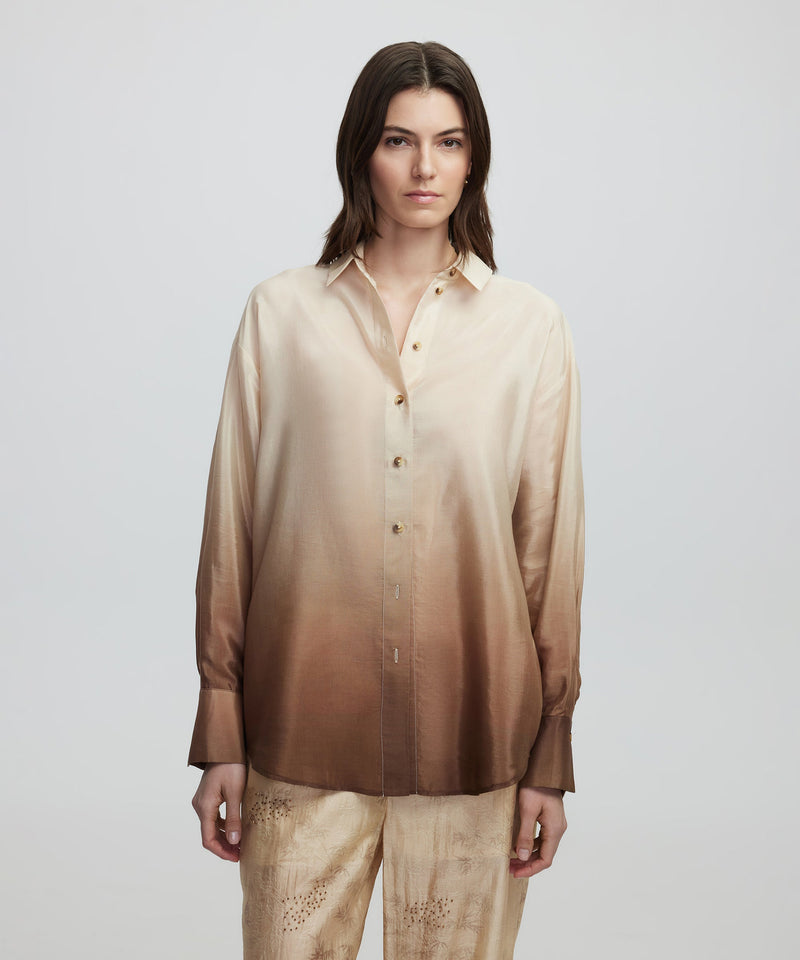 Ipekyol Gradient Color Transition Shirt Light Brown