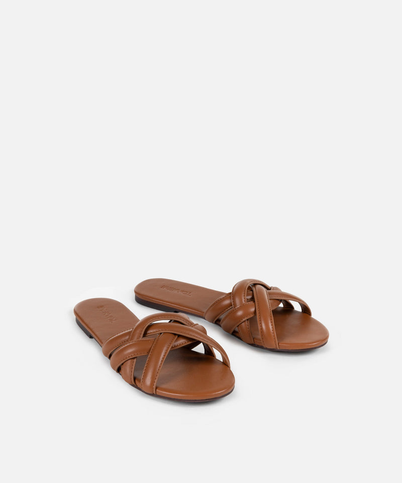 Ipekyol Spiral Band Slippers Brown