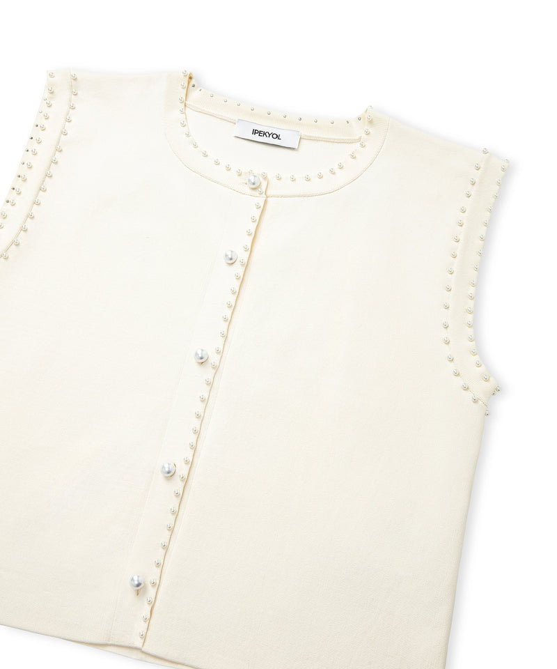 Ipekyol Faux Pearl Accessory Knitwear Ecru