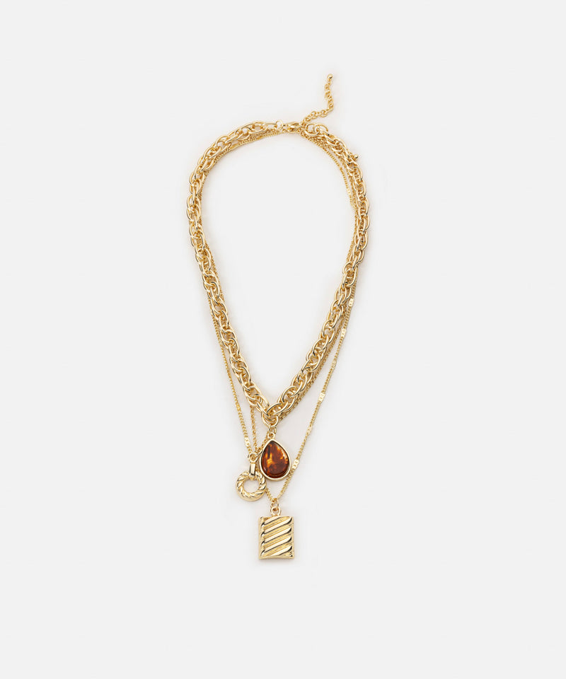 Ipekyol Mixed Pendant Necklace Set Gold