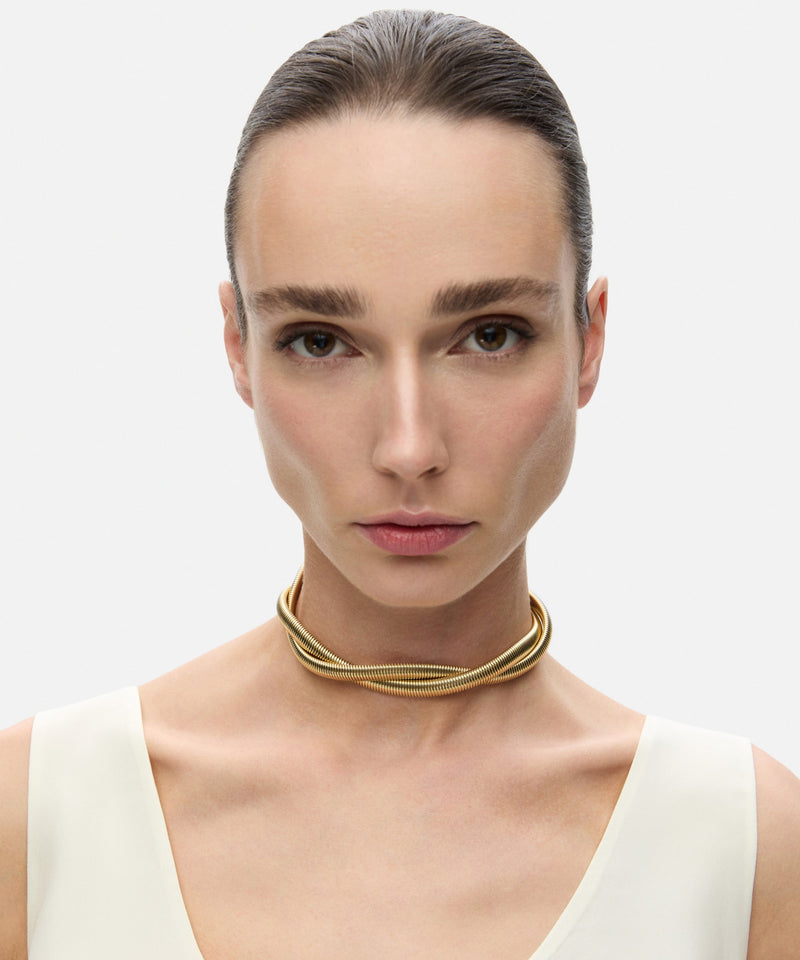 Ipekyol Stainless Steel Spiral Necklace Gold