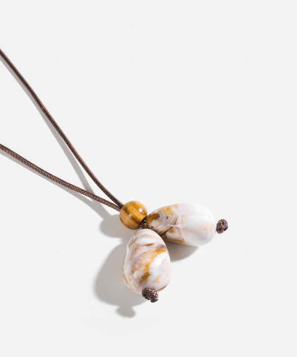 Ipekyol Mixed Beaded Rope Necklace Brown