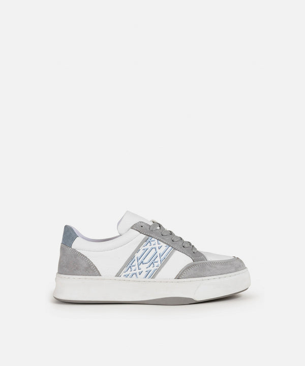 Ipekyol Monogram Pattern Mix Sneakers Blue