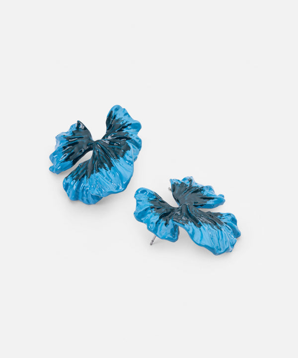 Ipekyol Color Block Flower Earrings Blue