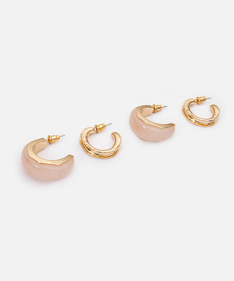 Ipekyol Double Earring Set Gold