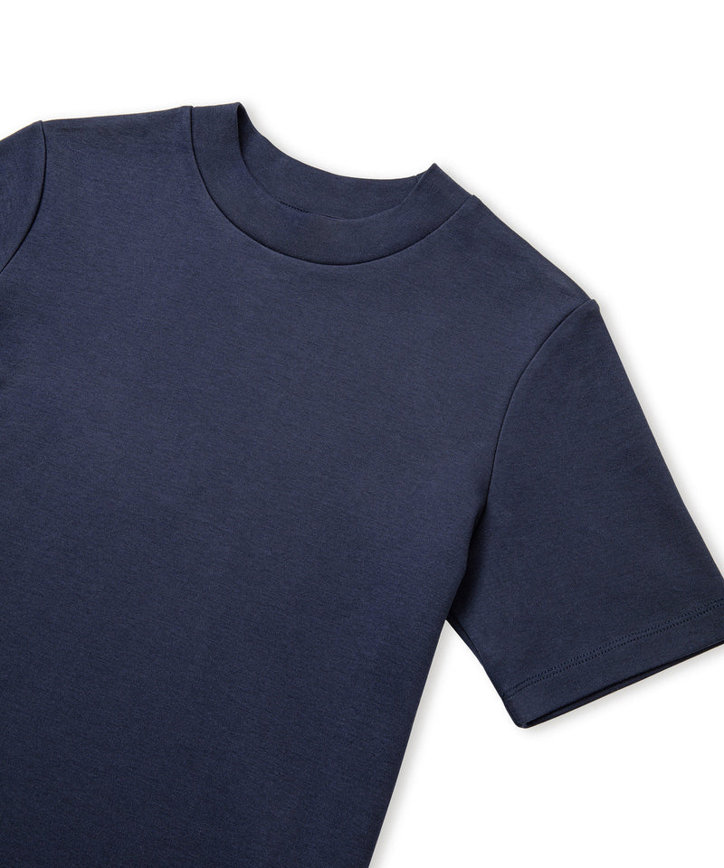 Ipekyol Basic High Collar T-Shirt Navy