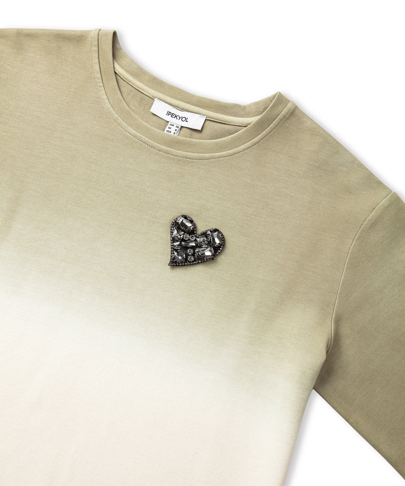 Ipekyol Heart Applique T-Shirt Natural