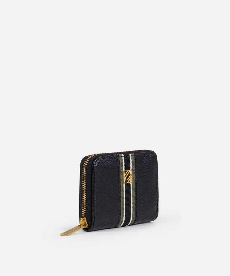 Ipekyol Contrast Striped Wallet Black
