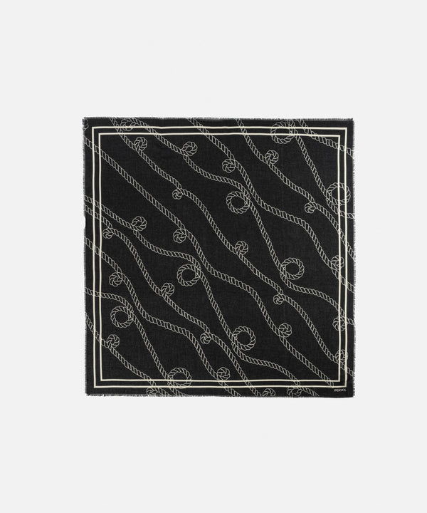 Ipekyol Silk Blend Patterned Scarf Black