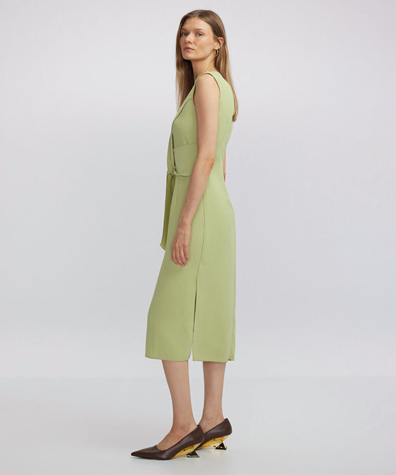 Ipekyol Tie Waist Midi Dress Green