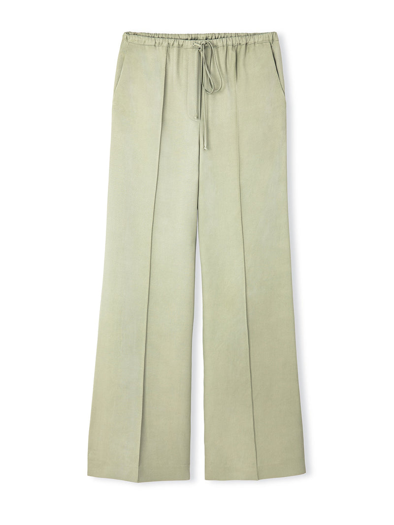 Ipekyol Wide Leg Fit Trousers With Ribbed Stitching Light Khaki