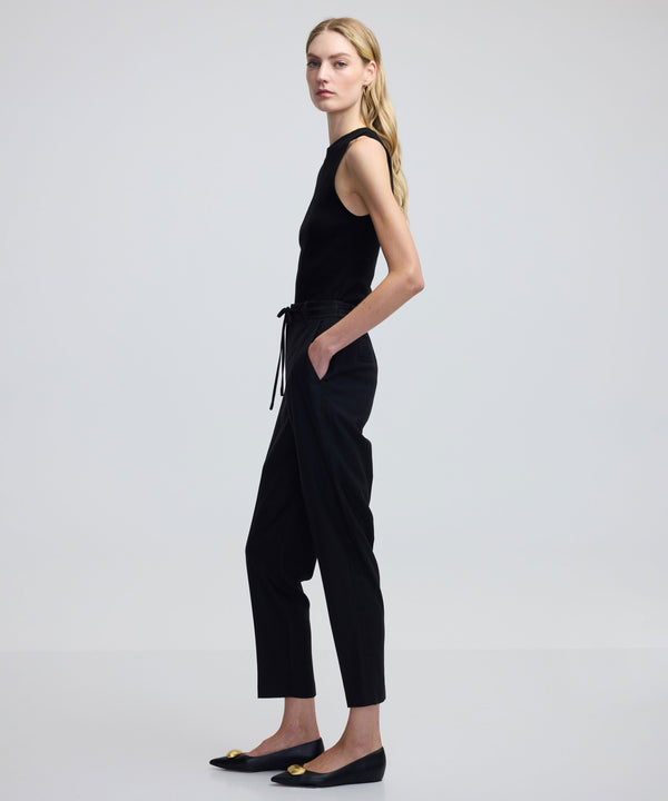 Ipekyol Thin Belted Drapey Fit Trousers Black