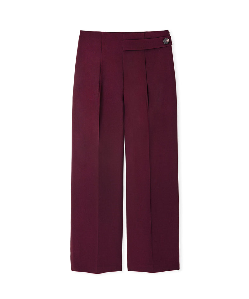 Ipekyol Asymmetrical Belted Trousers Bordoux