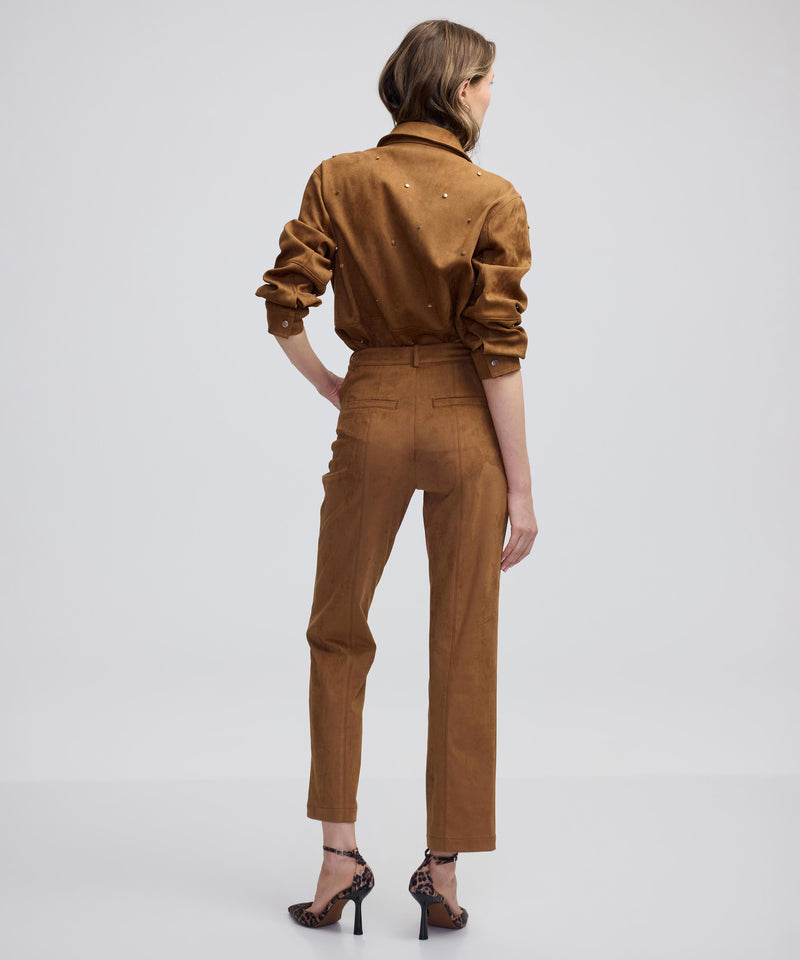 Ipekyol Suede Look Trousers Camel