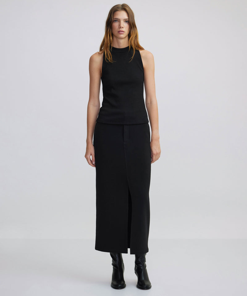 Ipekyol Straight Cut Midi Skirt Black