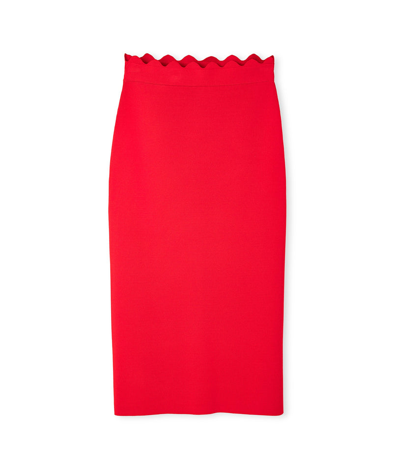 Ipekyol Straight Cut Knit Skirt Red