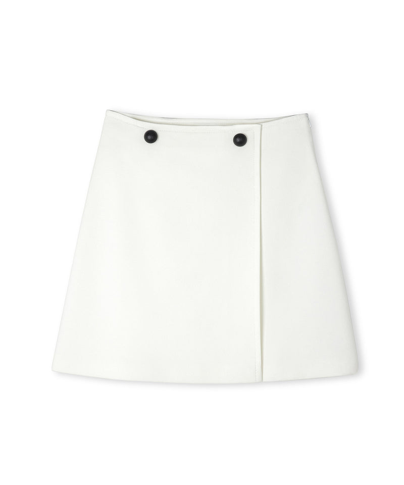 Ipekyol Contrast Buttoned Mini Skirt Ecru